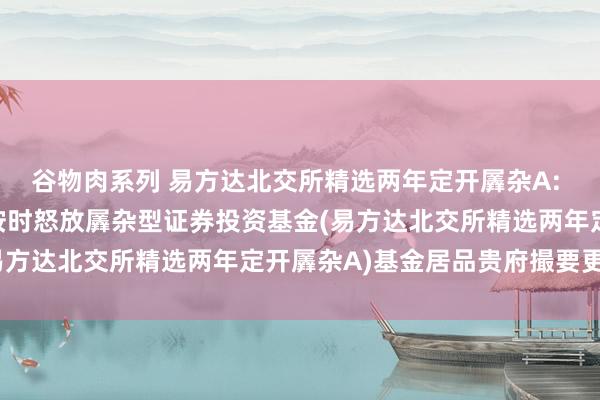 谷物肉系列 易方达北交所精选两年定开羼杂A: 易方达北交所精选两年按时怒放羼杂型证券投资基金(易方达北交所精选两年定开羼杂A)基金居品贵府撮要更新