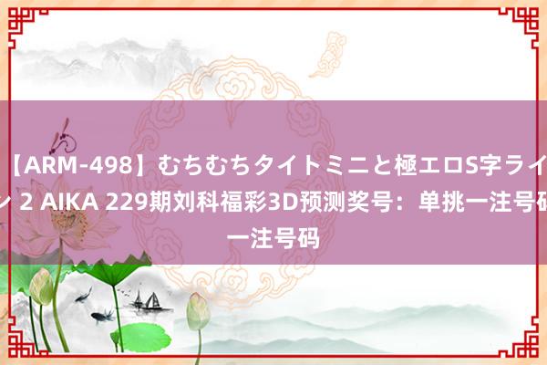 【ARM-498】むちむちタイトミニと極エロS字ライン 2 AIKA 229期刘科福彩3D预测奖号：单挑一注号码