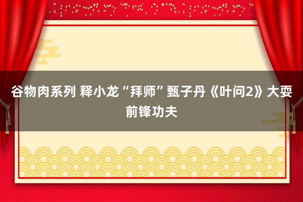 谷物肉系列 释小龙“拜师”甄子丹　《叶问2》大耍前锋功夫