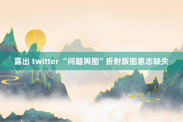 露出 twitter “问题舆图”折射版图意志缺失